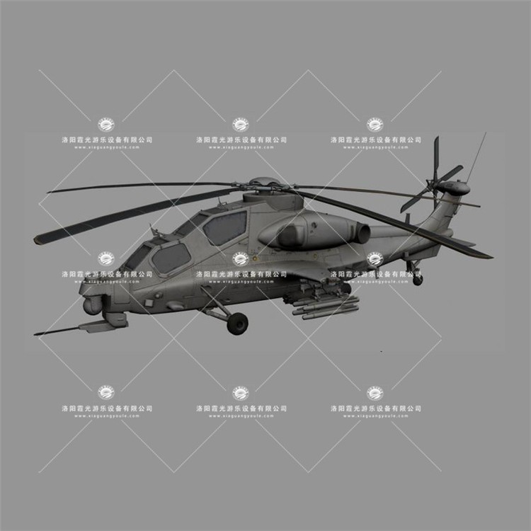 福山镇武装直升机3D模型